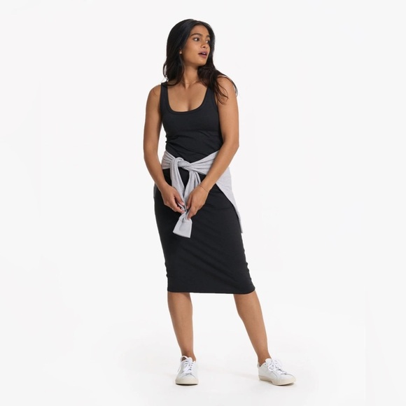 Vuori Halo Essential Tank Dress XS Black Heather Casual Athleisure - Picture 8 of 8